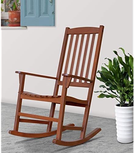 Cambridge Casual Solid Wood Bentley Porch Rocking Chair, Brown