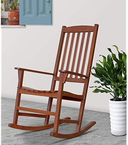 Cambridge Casual Solid Wood Bentley Porch Rocking Chair, Brown