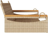 Beige Poly Rattan Swing Bench for Patio and Garden, 2-Seater Outdoor Seating with UV-Resistant Durable Frame - Photo 6
