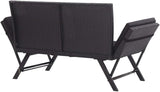 Patio Bench with Cushions, Outdoor Sunbed, Cushion Cover Removable, Garden Bench, Easy to Clean for Patio, Garden, Patio - Photo 4