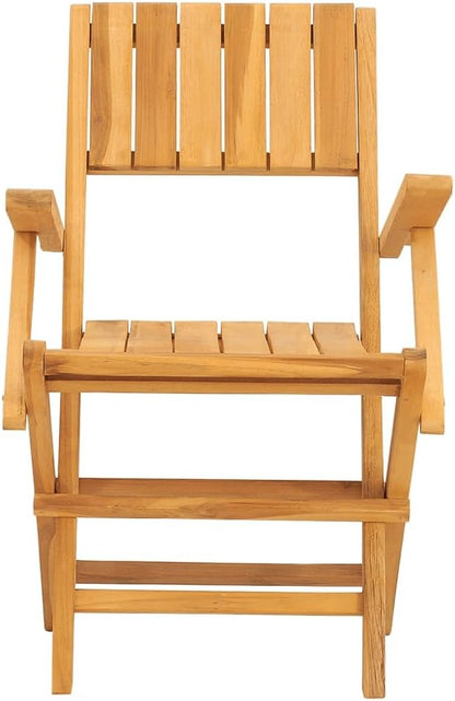Folding Patio Chairs 2 pcs 21.7"x24"x35.4" Solid Wood Teak Outdoor Chairs Furniture Balcony Furniture Suitable for Gardens, Pools, patios.