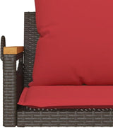 Brown PE Rattan Patio Swing Bench with Cushions, UV-Resistant and Water-Repellent Materials - Photo 8