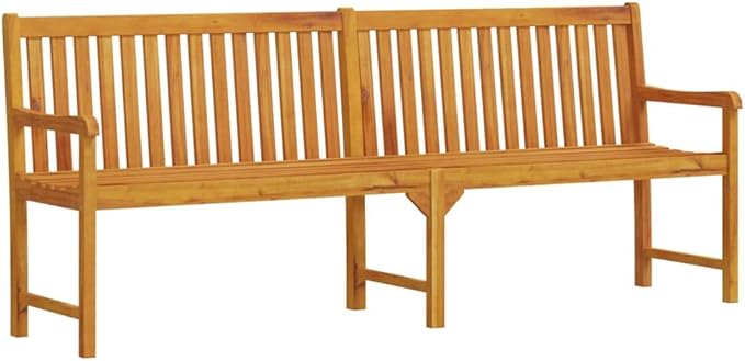 Outdoor Bench Acacia Solid Wood Garden Bench Large Durable 3-Seater for Patio