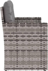 Patio Bench with Cushions Gray 41.3" Poly Rattan Outdoor Benches Garden Benches Outdoor Bench for Park Garden Patio and - Photo 6