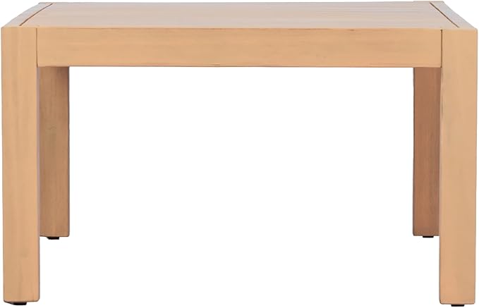 Christopher Knight Home Galliard Outdoor Coffee Table for Patio Furniture Set, Heavy Duty Acacia Wood Accent Table, Rectangular Outdoor Table, Slat Panel Side Table for Yard Garden Porch, Light Teak