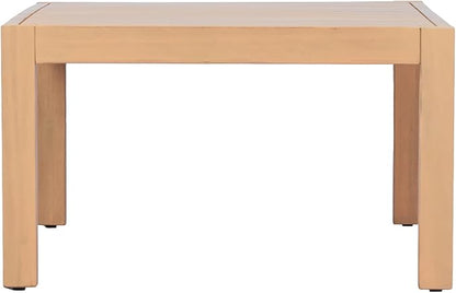 Christopher Knight Home Galliard Outdoor Coffee Table for Patio Furniture Set, Heavy Duty Acacia Wood Accent Table, Rectangular Outdoor Table, Slat Panel Side Table for Yard Garden Porch, Light Teak