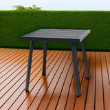 C-Hopetree Small Metal Outdoor Coffee Side Table for Outside Patio, Square, Black - Photo 6