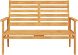 Garden Sofa Bench Natural Wood Solid Acacia Wood Medium Durable Outdoor Furniture for Patio and Balcony - Photo 4