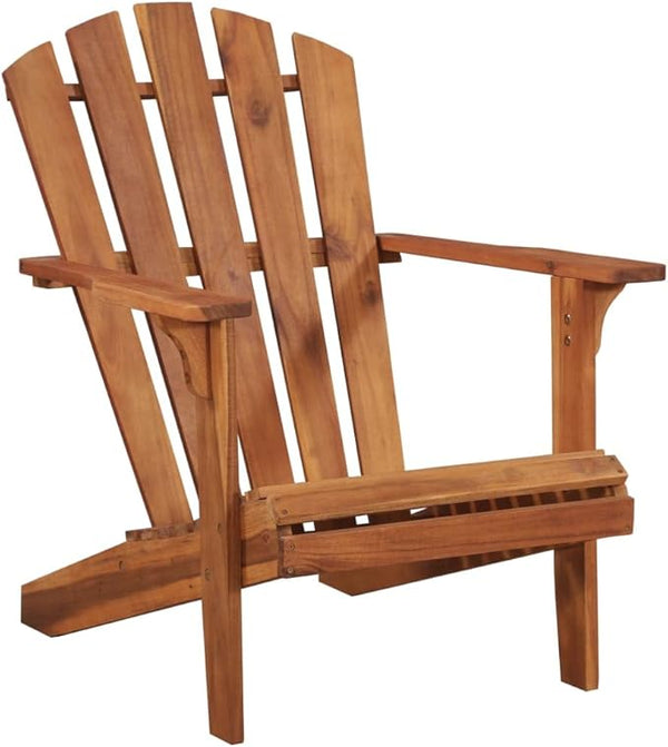 Brown Solid Acacia Wood Standard Durable Garden Adirondack Chair with Ergonomic Backrest for Patio Balcony Outdoor - Photo 1