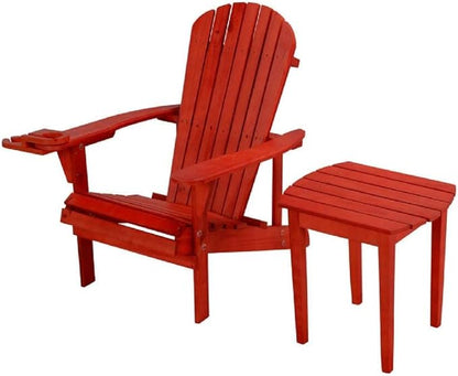 SW2101RD-CHET Set Adirondack Chairs, Red