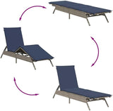 Patio Sun Lounger Outdoor Chaise Lounge Chair with Adjustable Footrests - Photo 6