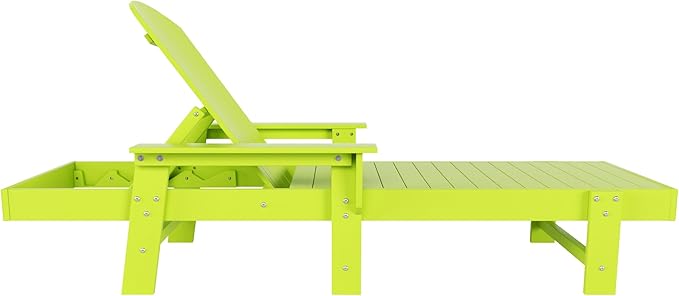 WestinTrends Dylan 2 Piece Adirondack Reclining Chaise Lounge with Arms Lime