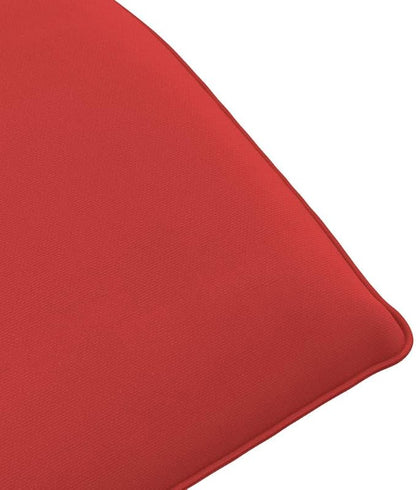 Red Folding Sun Lounger, 69"x21"x3", 5-Pos Reclining, Water-Repellent Oxford, Portable for Patio Pool Yard Camping