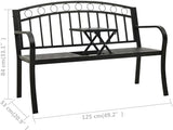Garden Bench Outdoor Bench Patio Bench Cushions for Outdoor, Park, Yard, Entryway, Iron Metal Frame Furniture - Photo 2