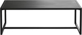Merrick Lane Lakeland Metal Patio Coffee Table - Black - Indoor/Outdoor - Photo 7