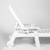 Lounge Chair Outdoor with Wood Texture, Oversized Chaise Lounge Chairs Outside with 5-Position Adjustable Backrest - Photo 5