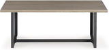 Signature Design by Ashley Bree Zee Contemporary Aluminum Outdoor End Table, Light Brown & Gray - Photo 3