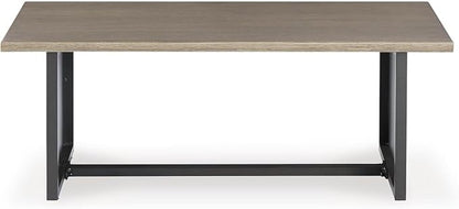 Signature Design by Ashley Bree Zee Contemporary Aluminum Outdoor End Table, Light Brown & Gray