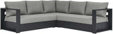 Modway Tahoe Aluminum 3-Piece Outdoor Patio Furniture Gray, Modular Sectional Sofa Set with Weather-Resistant Cushions - Photo 4