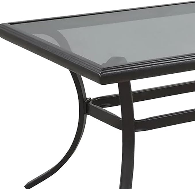 HomeRoots 21" Black Metal Outdoor Coffee Table