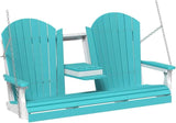 LuxCraft 5' Adirondack Hanging Front Porch Swing with Flip Down Console, Seats Up to 3 - Photo 1