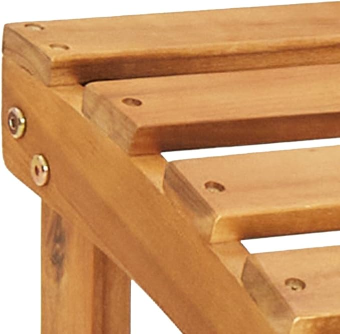 Solid Acacia Wood Adirondack Chair with Foldable Footrest - Patio Lounge Chair Outdoor Furniture for Garden, Poolside & Backyard Relaxation (33.1" D, Oil-Finished)