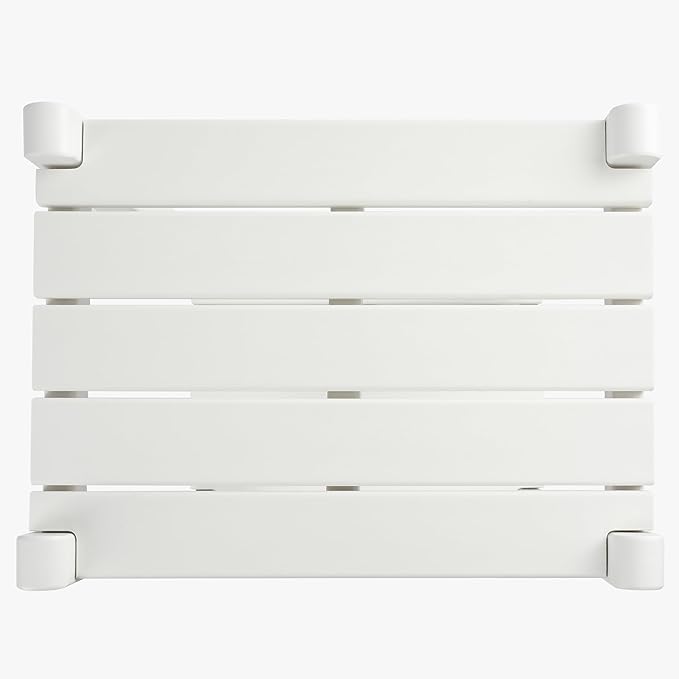 WestinTrends Malibu 36" Outdoor Adirondack HDPE 2-Tier Patio Side Table, White