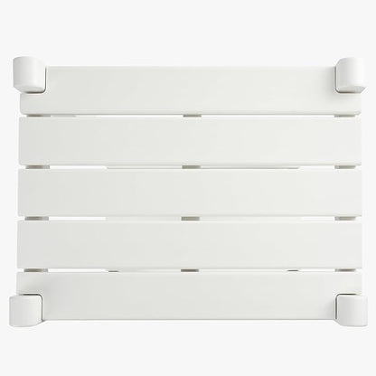 WestinTrends Malibu 36" Outdoor Adirondack HDPE 2-Tier Patio Side Table, White