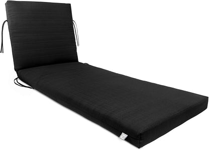 Sherry Kline Sunrise Indoor/Outdoor Chaise Lounge Black 24"x72"