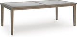 Signature Design by Ashley Rainier Ranch Contemporary Sintered Stone Tabletop Outdoor Dining Table with 4 Legs - Photo 1