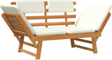 Patio Bench with Cushions, Park Wooden Bench, Garden Bench, Balcony Bench, Outdoor Furniture, Picnic Bench - Photo 8
