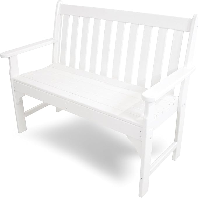 POLYWOOD GNB48WH Vineyard 48" Bench, White - Photo 1