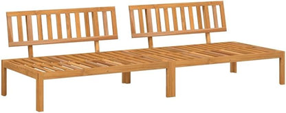 Pallet Sofa Natural Acacia Solid Acacia Wood with Oil Finish Outdoor Furniture Outdoor Couch Poolside Lounge Furniture Backyard Seating Ensemble for Deck Balcony Patio Garden