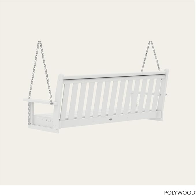 POLYWOOD GNS60WH Vineyard 60" Swing, White - Photo 4