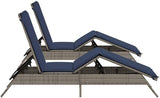 Patio Sun Lounger with Adjustable Backrest and Cushions, Outdoor Chaise Lounge Chair - Photo 5