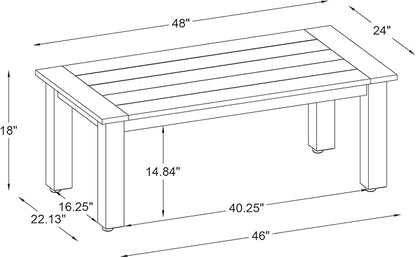 Linon Carenen Outdoor Coffee Table
