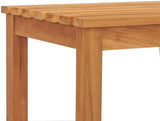 vidaXL Patio Bench, Indoor/Outdoor Bench for Entryway Garden Park Potting Picnic, Solid Teak Wood, Easy Assembly - Photo 4