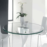 Dulles Glass 56 inch Round Glass Table Top - Tempered - 3/8" Thick Glass Surface, Safe Beveled Edge - Photo 7