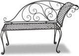 Patio Chaise Lounge, Benches for Outside, Metal Chaise Lounge, Yard Bench, Garden Bench, for The Front Porch, Deck - Photo 3