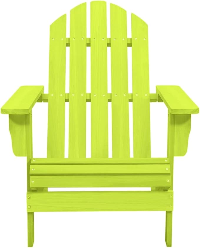 Adirondack Chair Solid Fir Wood Green 35.2" Outdoor Patio Furniture, Ergonomic Lounge Chair for Garden Backyard Poolside with 242.5 lb Capacity Weather-Resistant Design