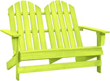 2-Seater Adirondack Chair Solid Fir Wood Outdoor Patio Furniture Green 47" Wide Weather-Resistant Lounge Chairs for - Photo 1