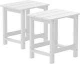 MXIMU Outdoor Side Table for Patio: 16" HIPS Weatherproof Adirondack Table Set of 2 - Small End Tables for Outside - Photo 1