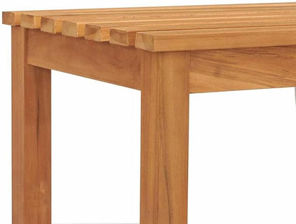 Teak Garden Bench 70.9" Brown Solid Wood Patio Seating for 3 Adults, Stained Outdoor Furniture for Backyard Porch Balcony