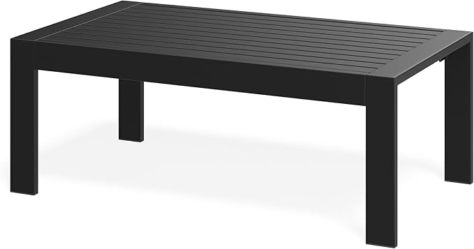 Wisteria Lane Outdoor Furniture Patio Coffee Table, Rectangle Outdoor Coffee Table - Photo 6
