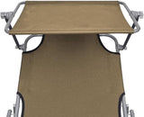 Folding Sun Lounger, Patio Chaise Lounge Chair, Outdoor Recliner Lounge Chair Sun Loungers - Photo 7