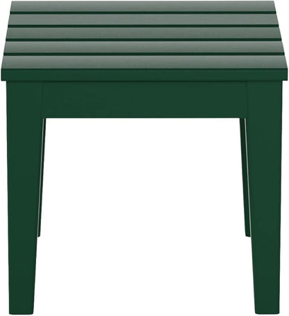 WestinTrends Ashore Outdoor Patio Modern Adirondack Side Table, Dark Green