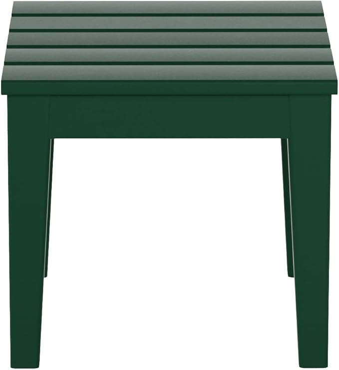 WestinTrends Ashore Outdoor Patio Modern Adirondack Side Table, Dark Green