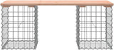 Douglas Fir Wood Outdoor Gabion Garden Bench Rustic Farmhouse Style Seating for Patio and Garden Durable Solid Wood - Photo 4