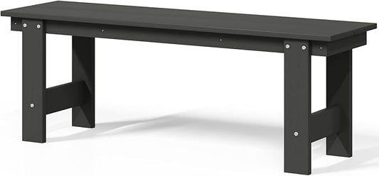 Costaelm Garden Bench, Front Porch Bench Entryway Park Bench, Patio Backless Garden Seat for Outdoors/Indoor, Low Farmhouse Bench, Gray