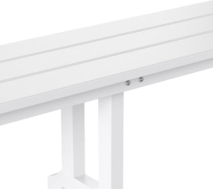 WO WESTIN OUTDOOR HDPE Laguna Trestle 65" Bench,White
